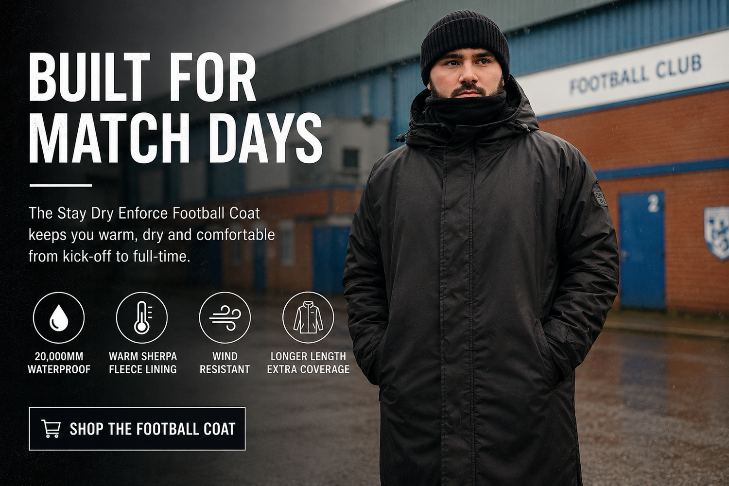 Stay Dry Football Longline Waterproof Coat vs a Standard Football Jacket: Which One is Better for Match Day?