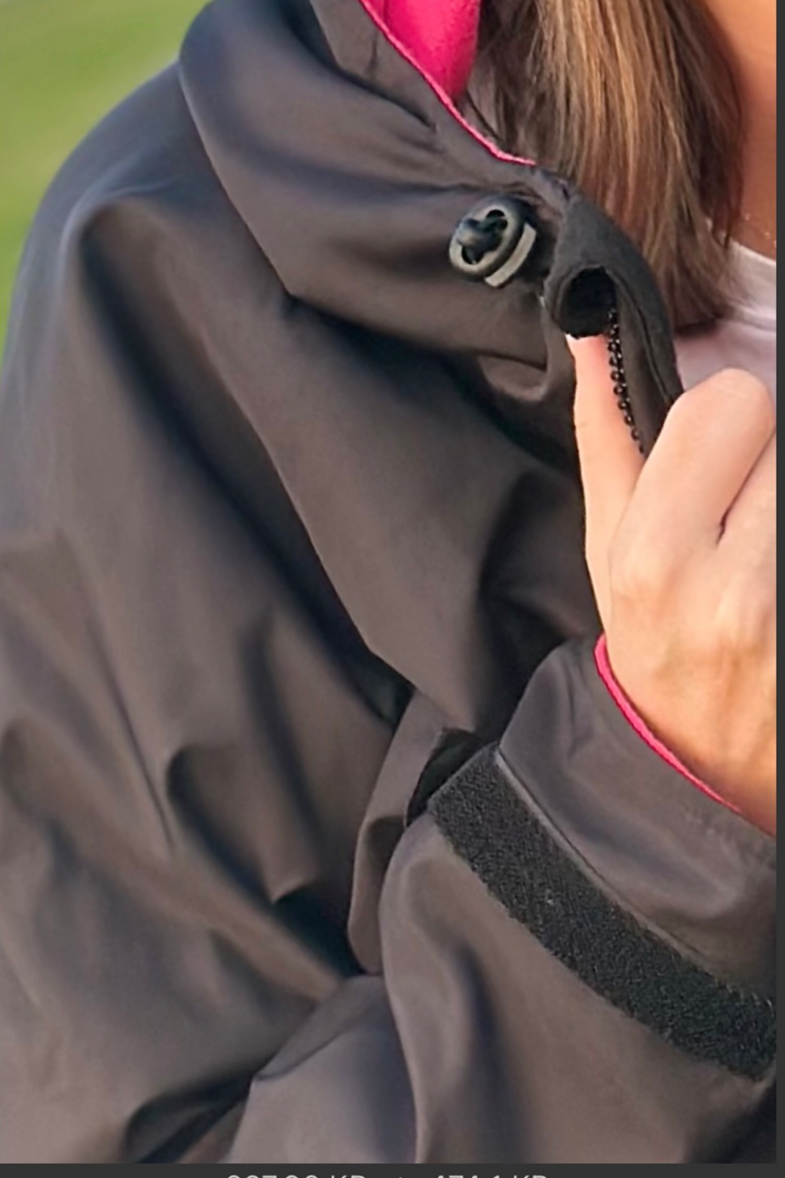 Women's Changing Robe - Stay Dry CamoLite Coat- Black-Pink StayDry Coats