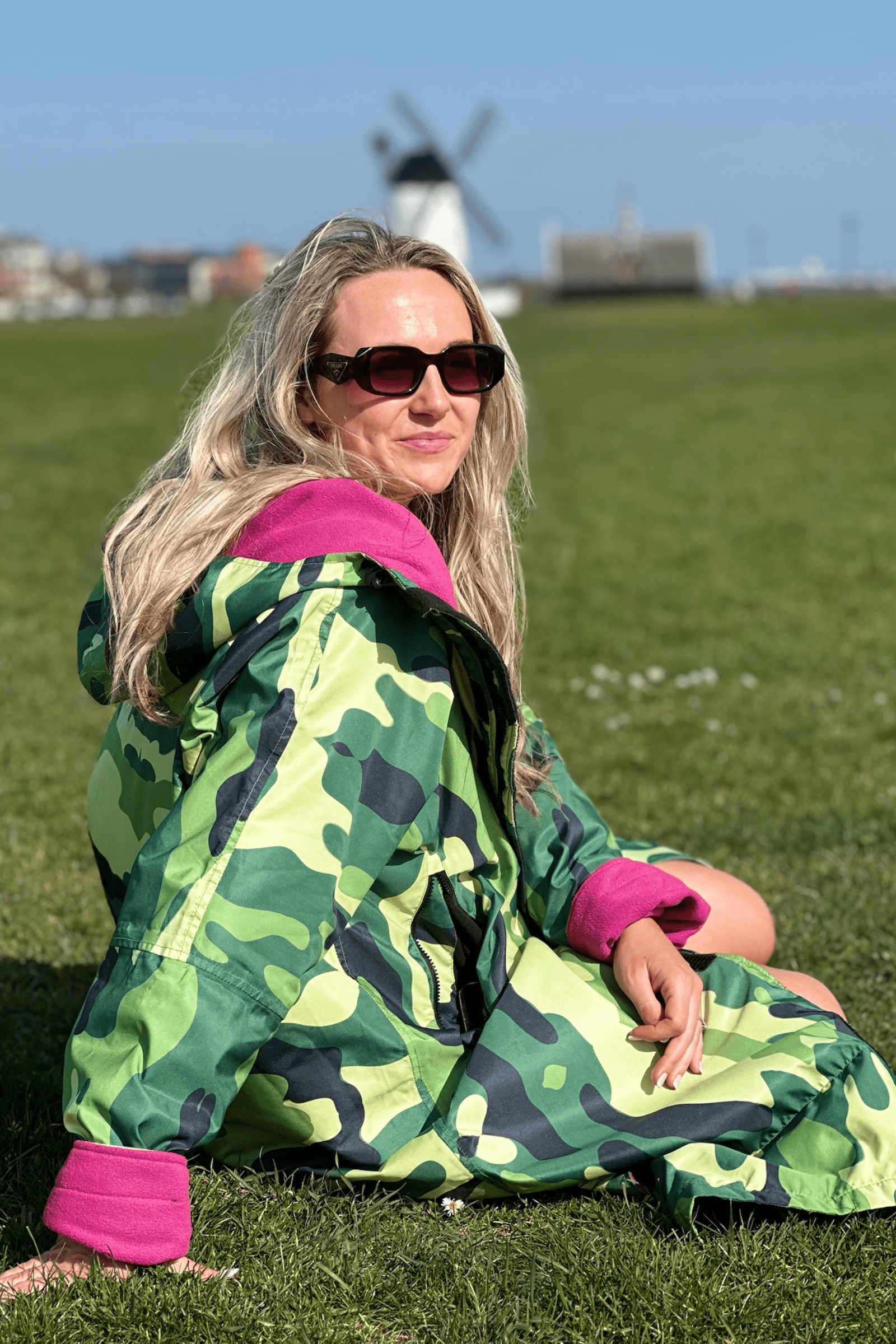 Womens Stay Dry CamoLite Lightweight Waterproof Coat - Green/Pink StayDry Coats