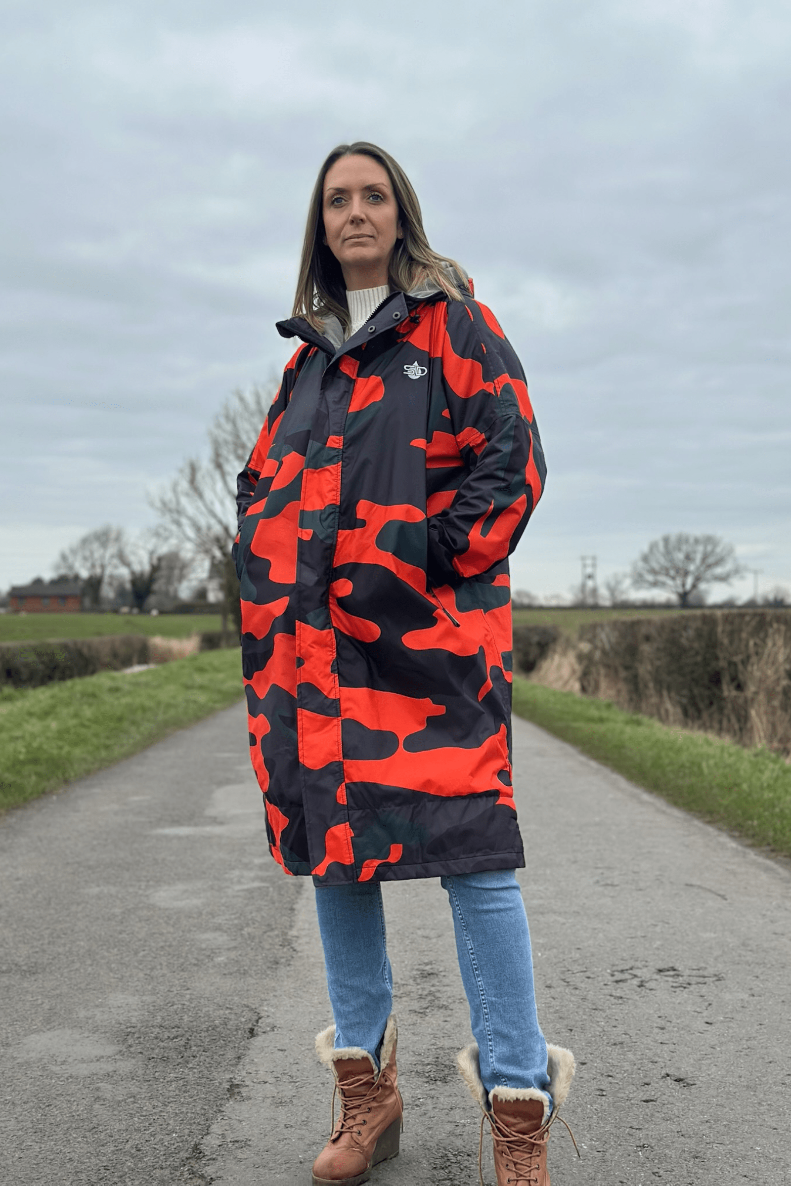 Womens Stay Dry CamoLite Lightweight Waterproof Coat - Orange StayDry Coats