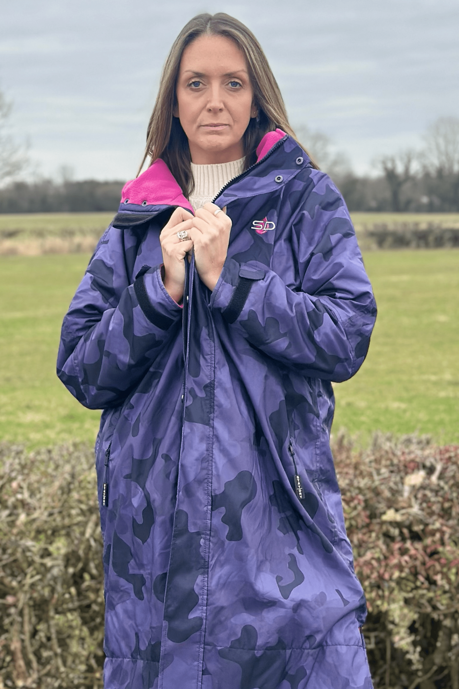 Womens Stay Dry CamoLite Lightweight Waterproof Coat - Purple StayDry Coats