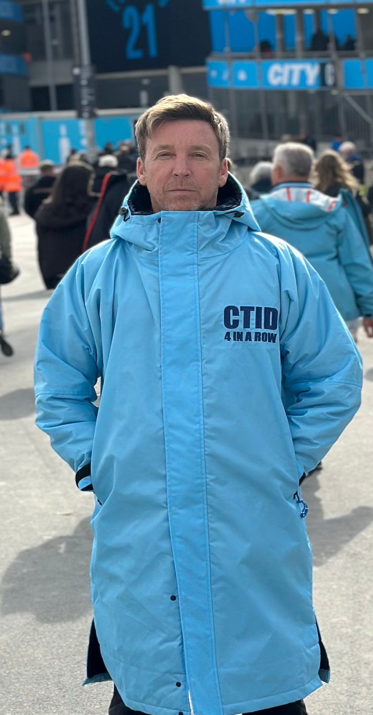 Mens Manchester City Waterproof Football Coat StayDry Coats