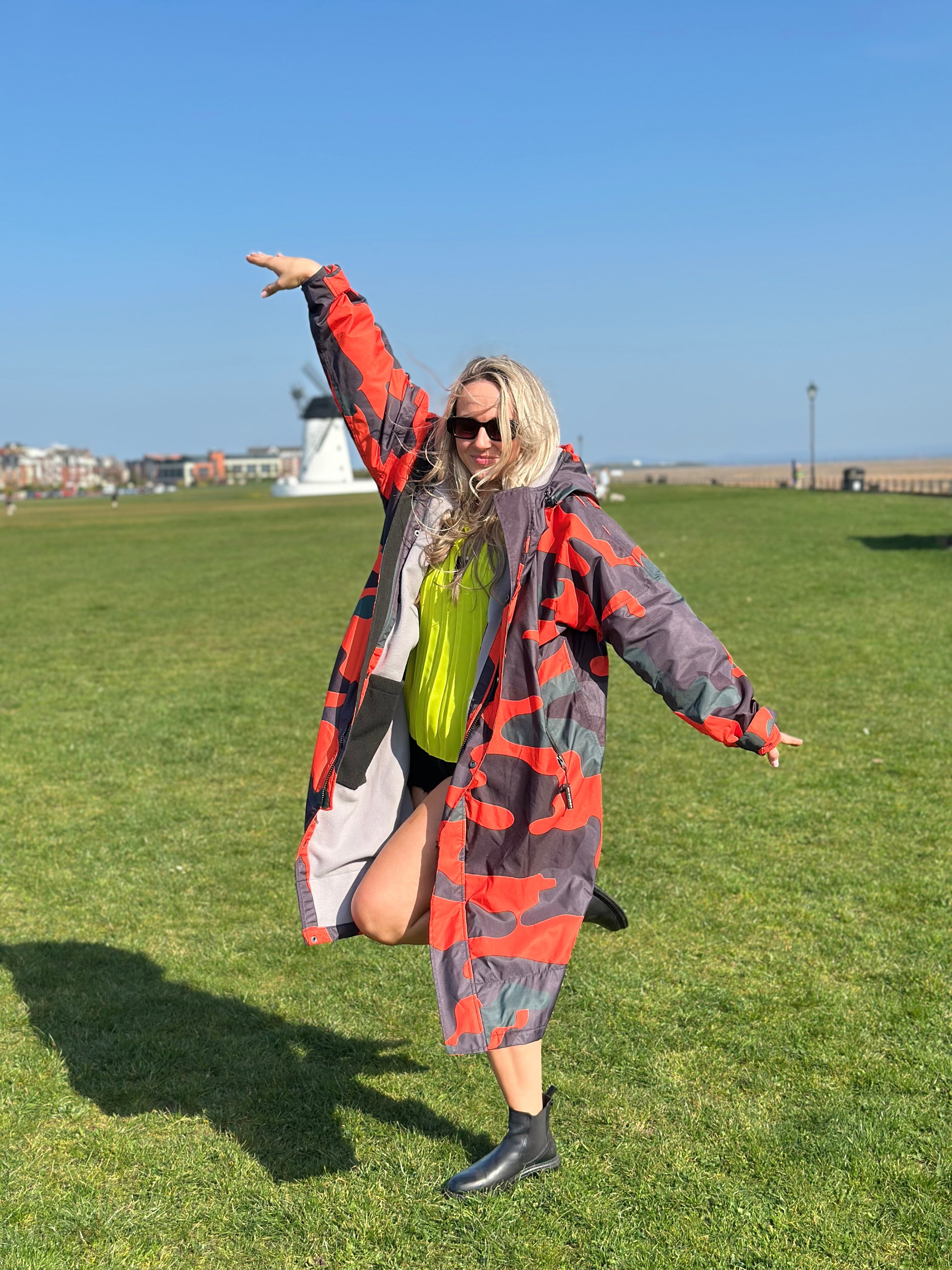 Womens Stay Dry CamoLite Lightweight Waterproof Coat - Orange StayDry Coats