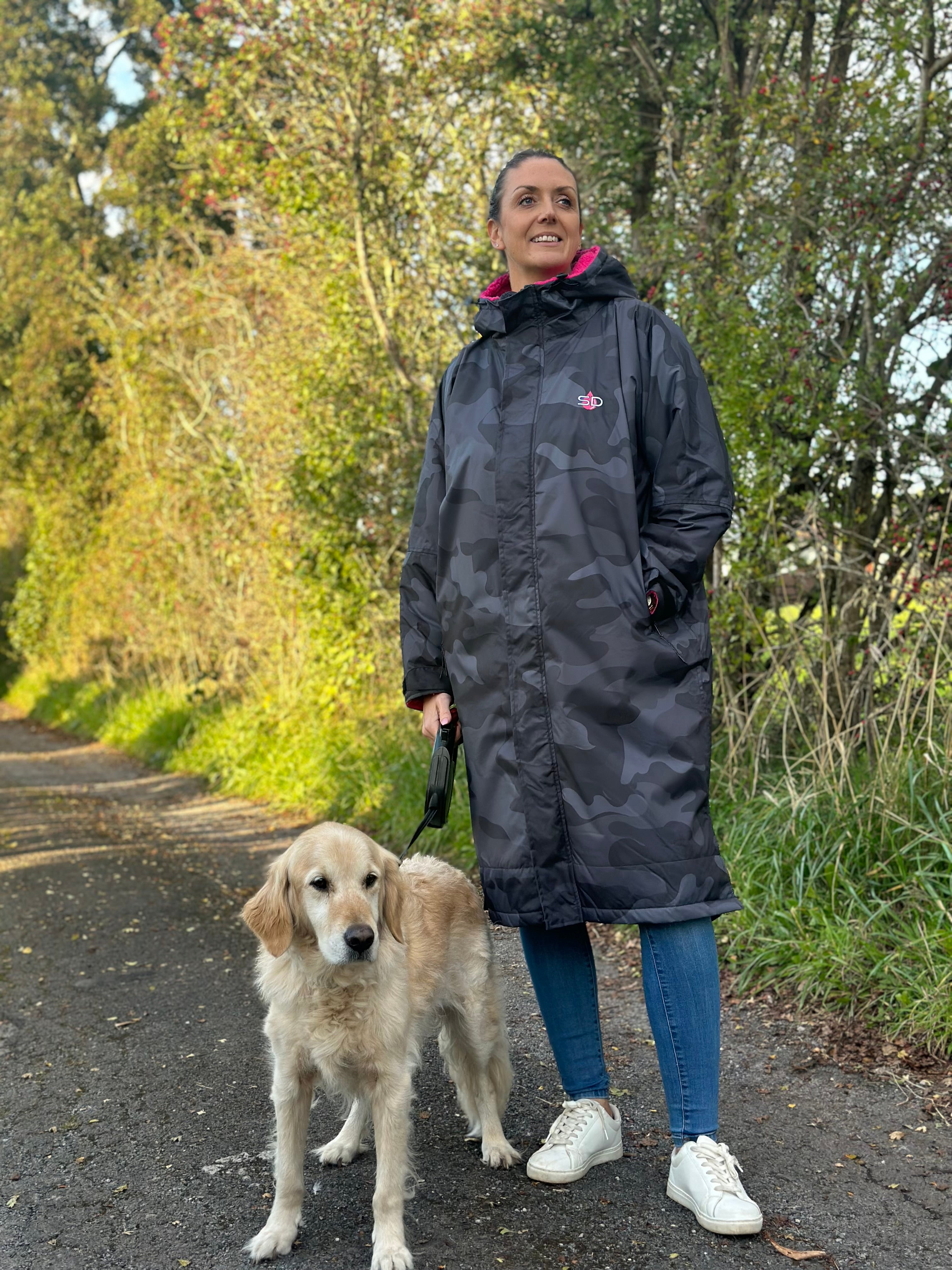 Womens Stay Dry Walkies Dog Walking Waterproof Robe Coat StayDry Coats
