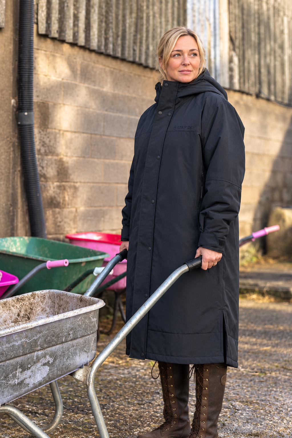 Women's Elite Waterproof Equestrian Riding Coat – 20,000mm | Longline Fleece Lined Stay Dry Coats