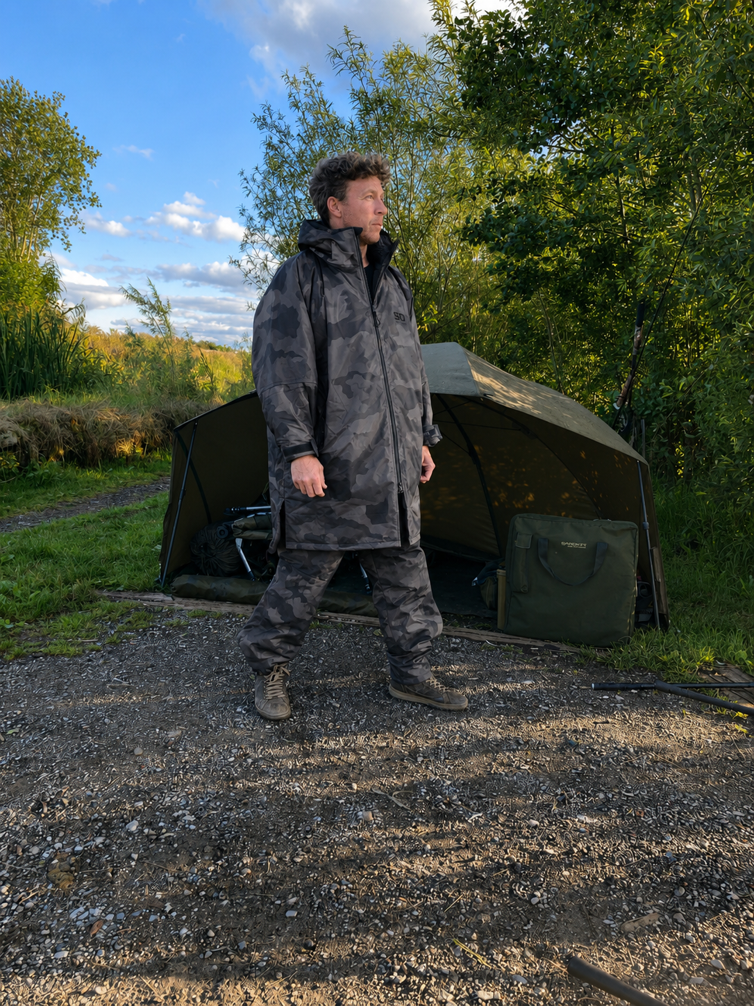 Stay Dry Waterproof Fishing Coat Dark Camo Stay Dry Coats