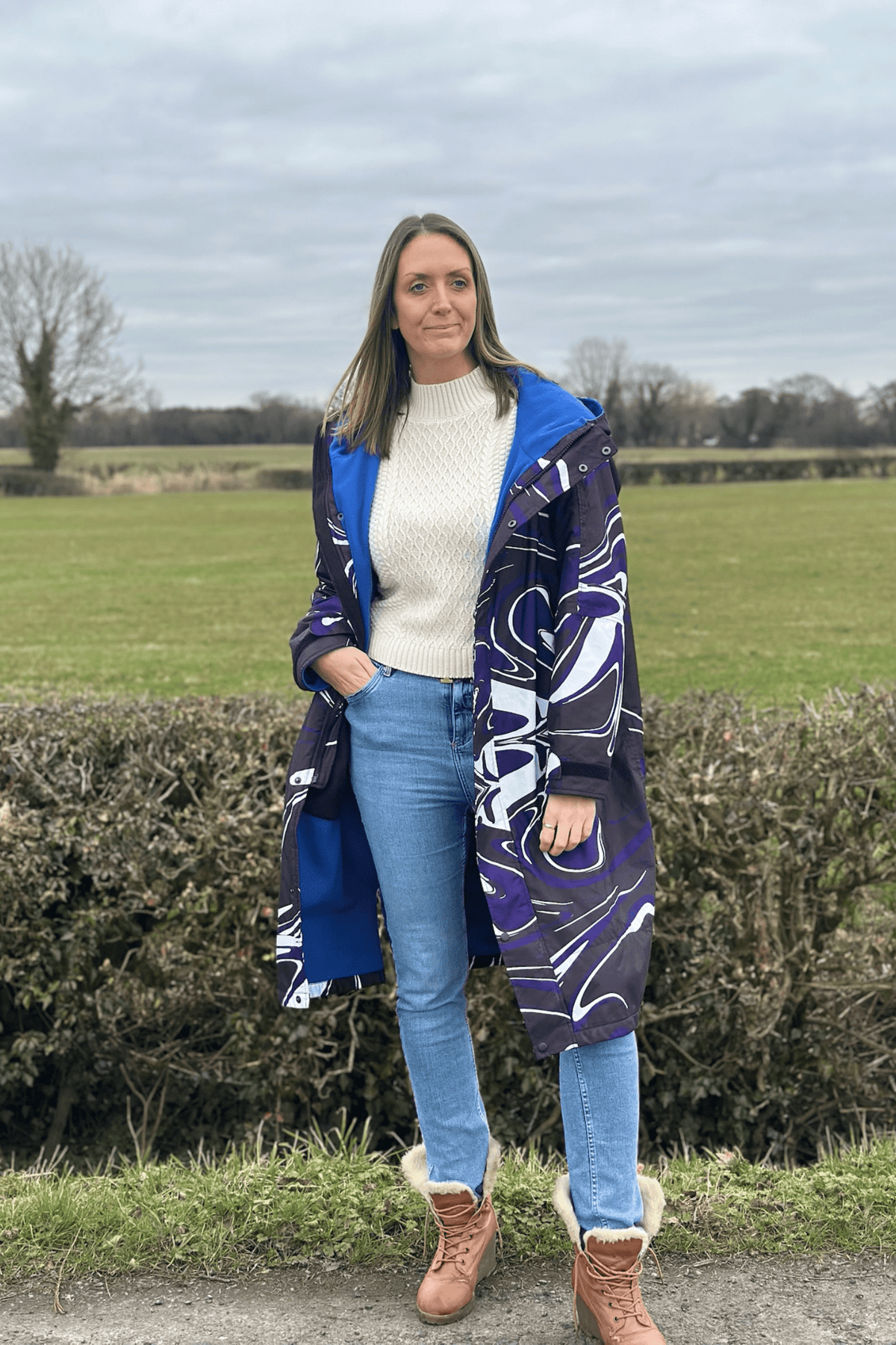 Womens Stay Dry SwirlLite Lightweight Waterproof Coat - Blue Stay Dry Coats