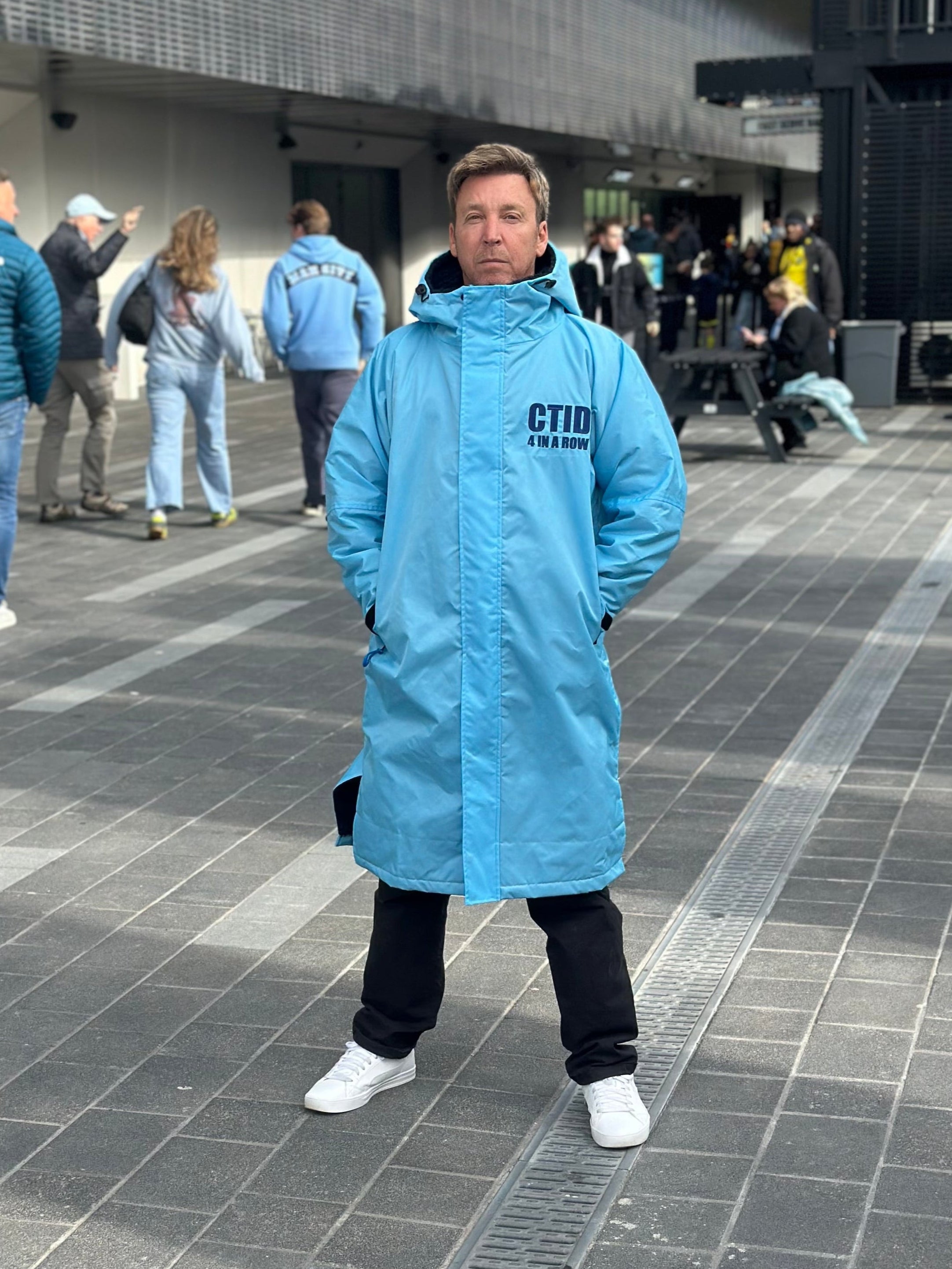 Mens Manchester City Waterproof Football Coat Stay Dry Coats