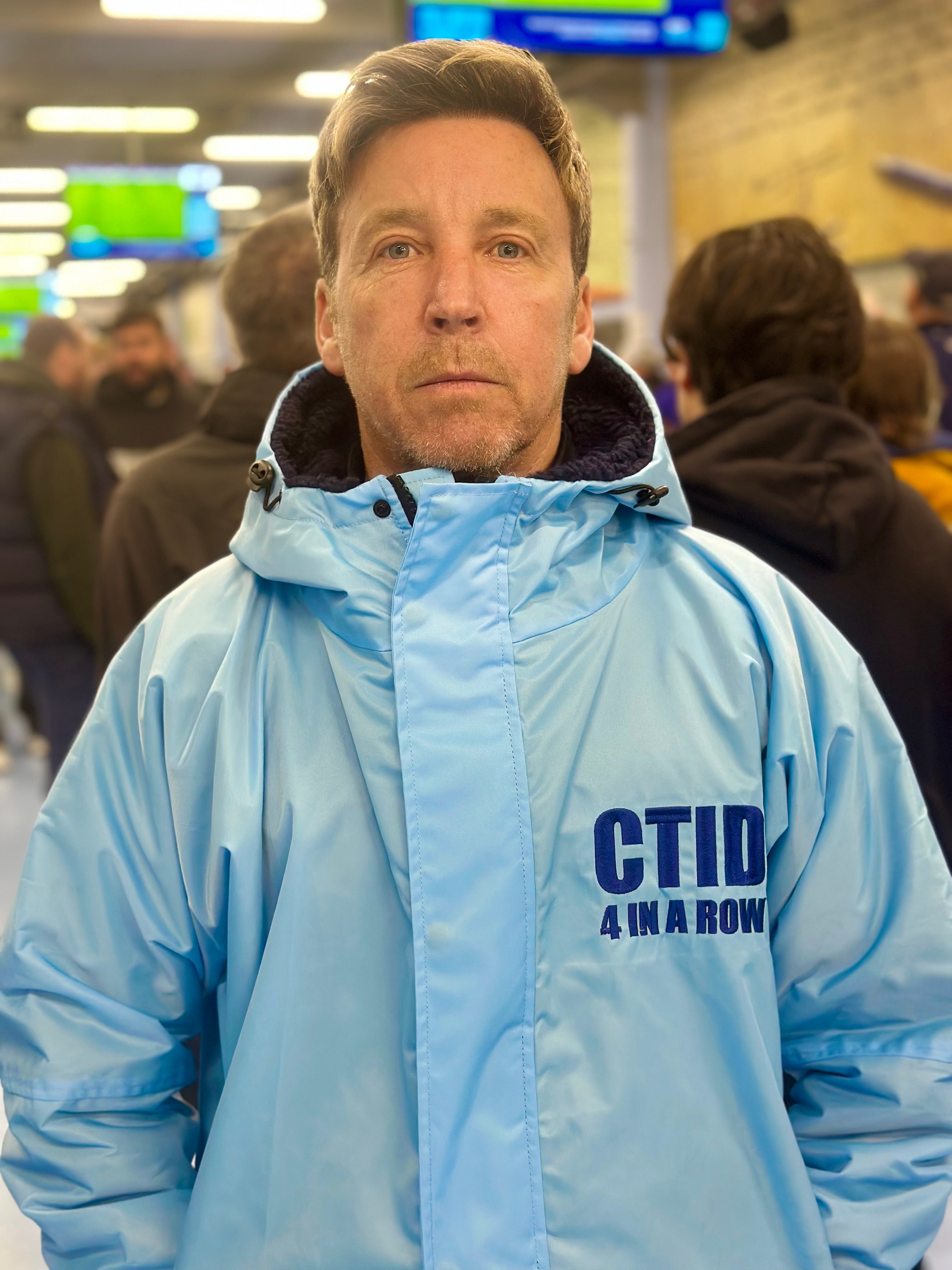 Mens Manchester City Waterproof Football Coat Stay Dry Coats