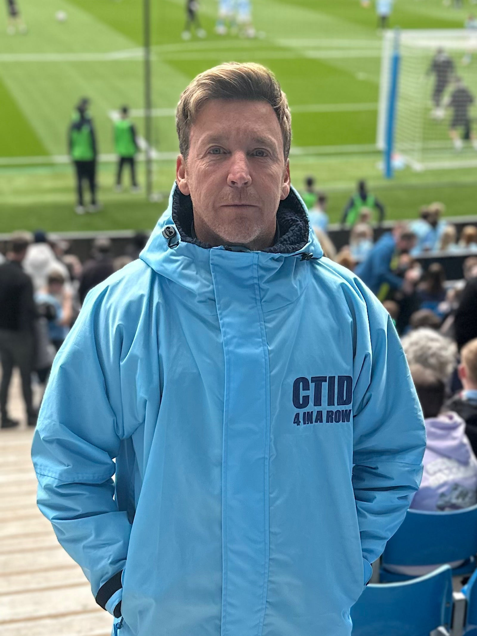 Mens Manchester City Waterproof Football Coat Stay Dry Coats