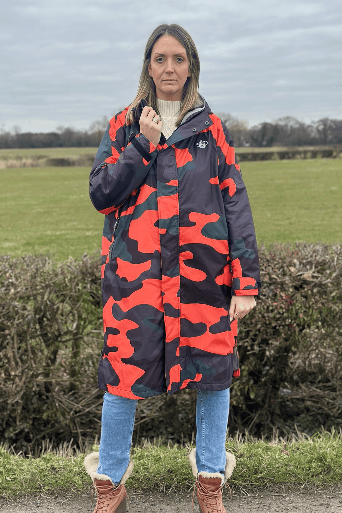 Womens Stay Dry CamoLite Lightweight Waterproof Coat - Orange Stay Dry Coats