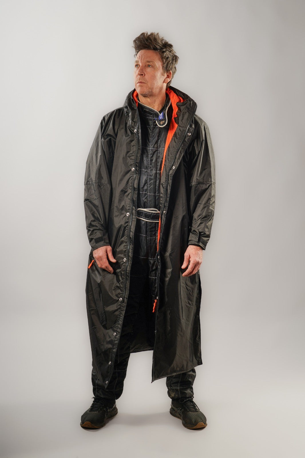 Longline Waterproof Race Rain Coat – Lightweight Packable Overcoat for Motorsport, MTB & Outdoor Riding Stay Dry Coats