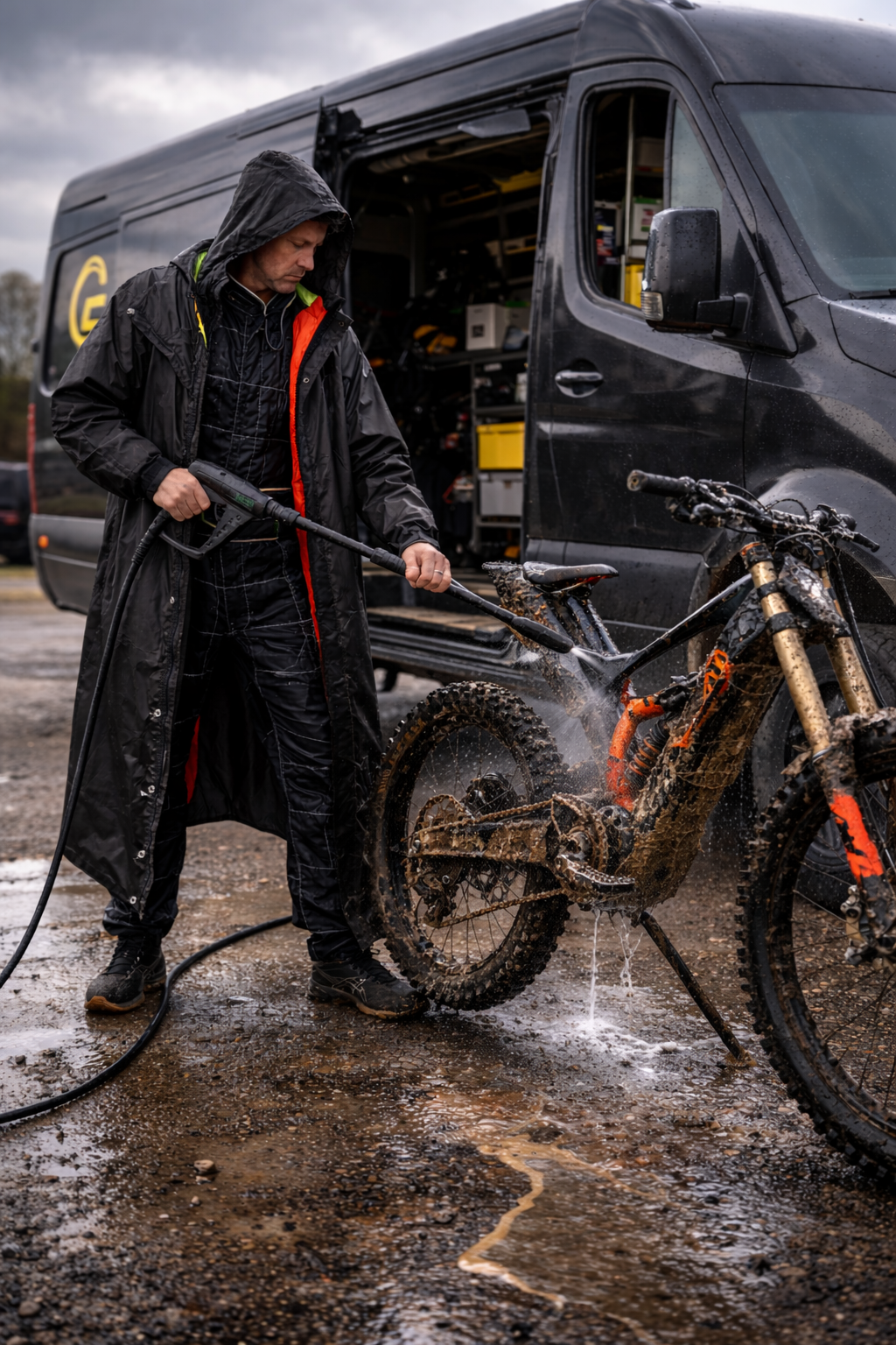 Longline Waterproof Rain Coat – Lightweight Packable Motorsport & MTB Overcoat Stay Dry Coats