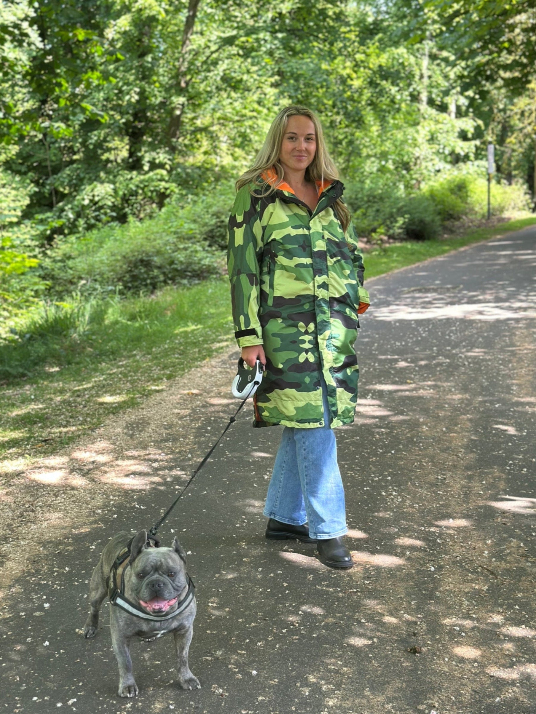 Women's Waterproof Changing Robe - Stay Dry CamoLite Green/Orange StayDry Coats