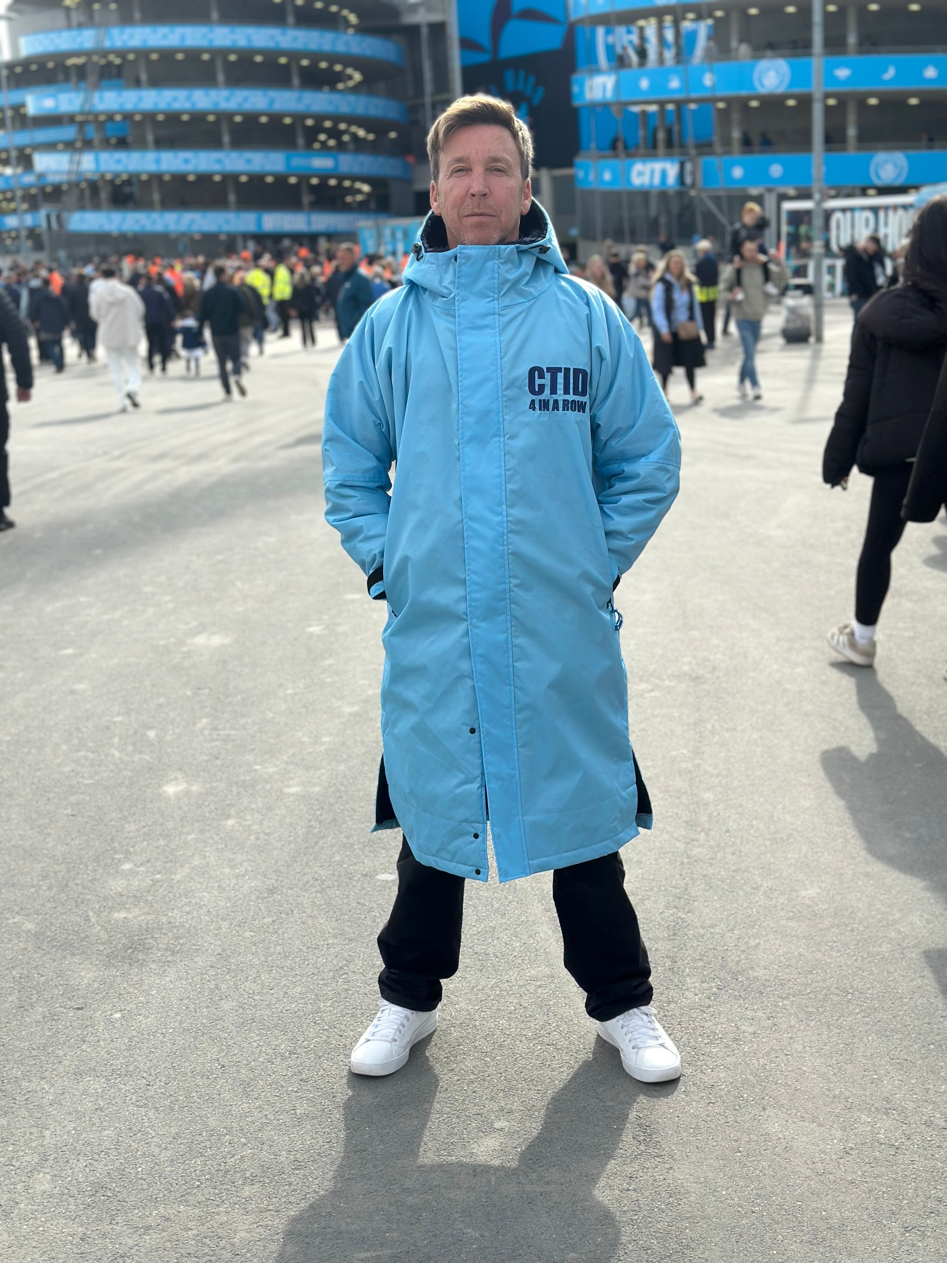 Mens Manchester City Waterproof Football Coat StayDry Coats