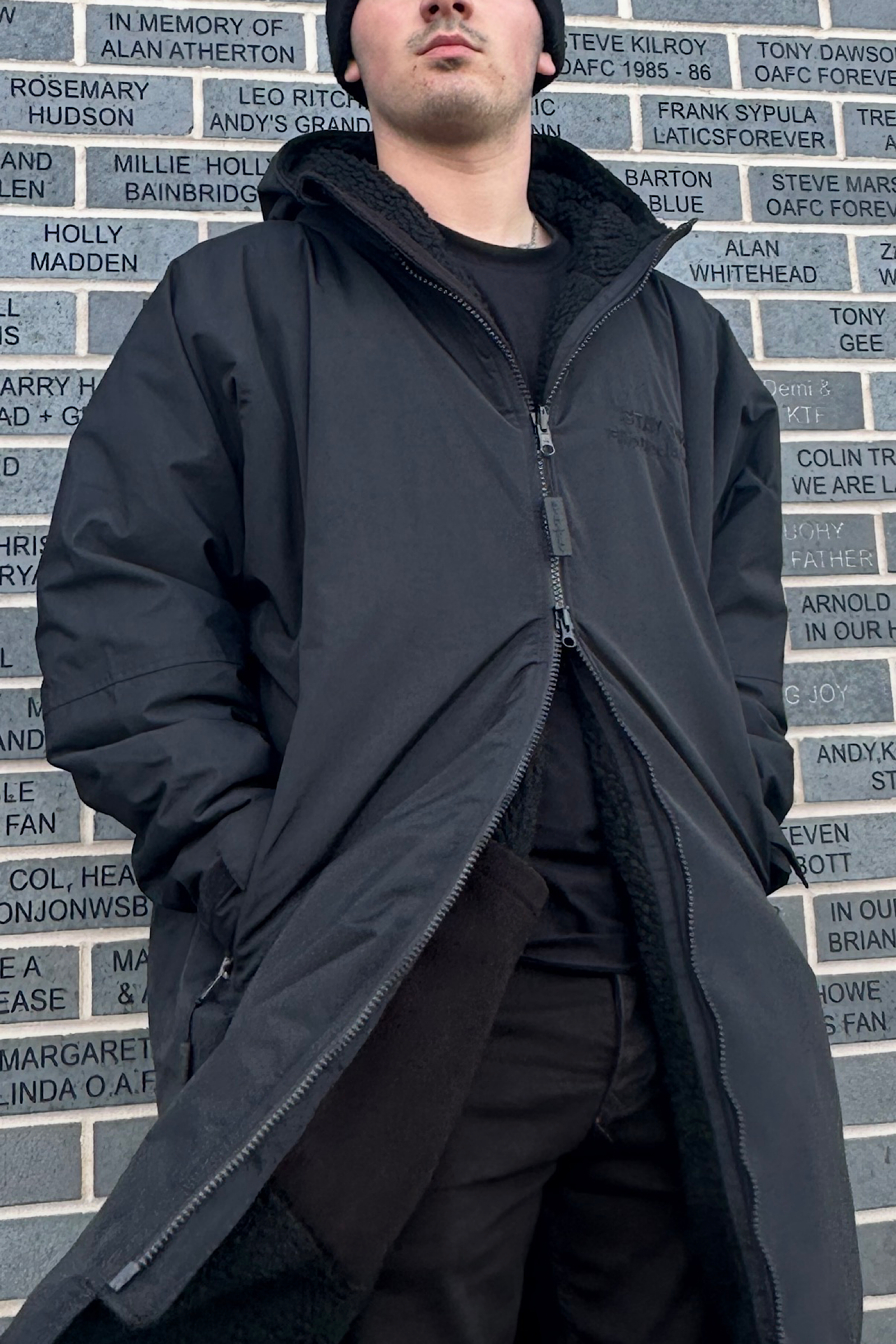 Mens Match Day Coat - Enforce Black Waterproof StayDry Coats