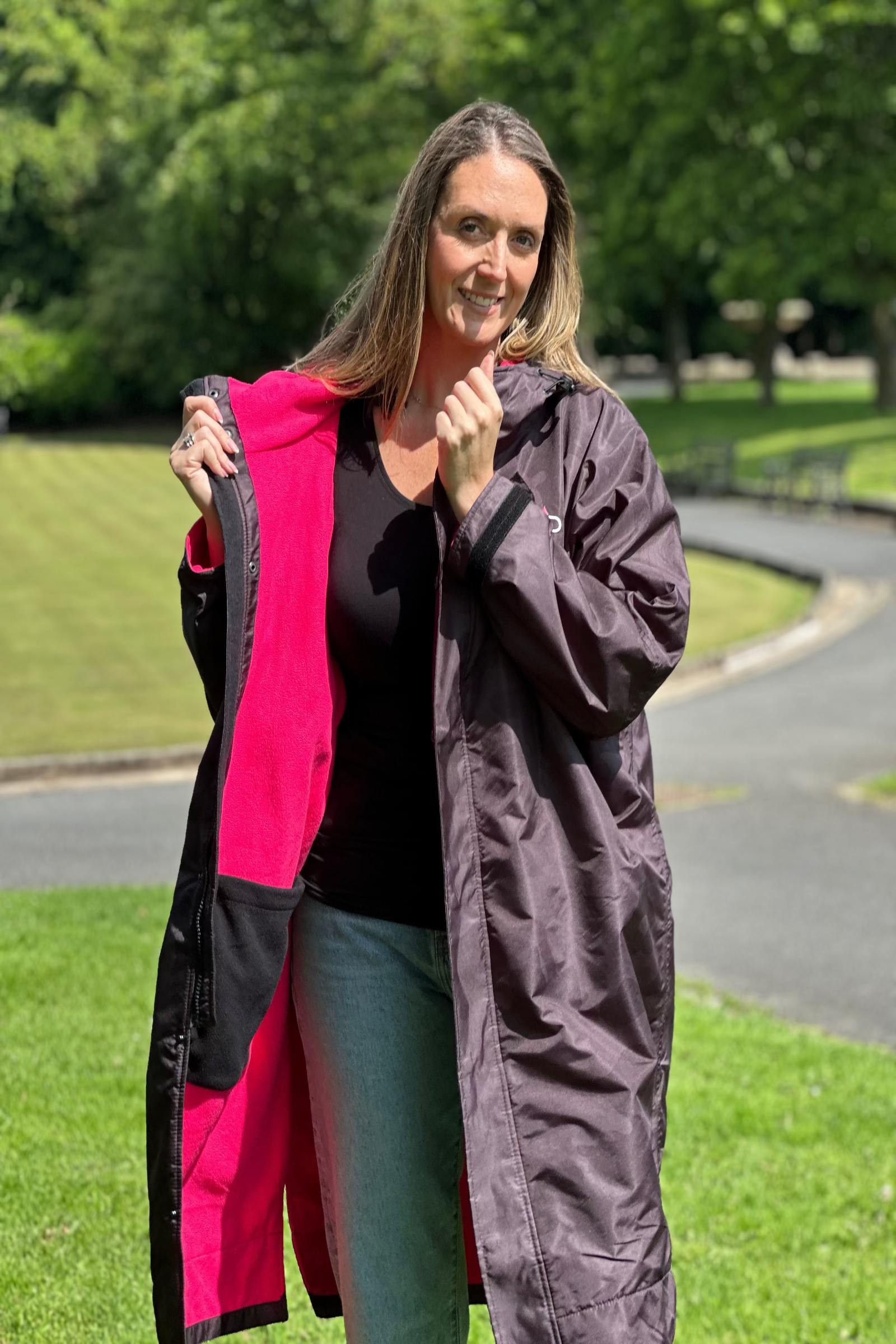 Womens Waterproof  Changing Robe - Stay Dry CamoLite Coat -  Dark Purple StayDry Coats