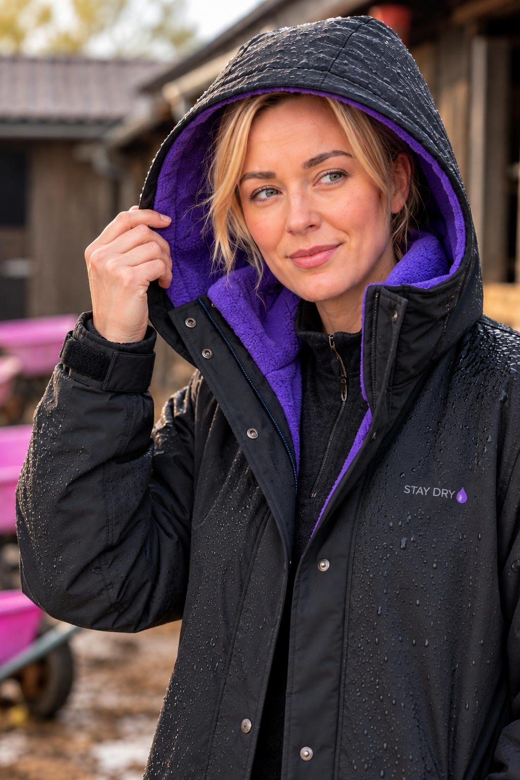Women's Elite Waterproof Equestrian Riding Coat – 20,000mm | Longline Fleece Lined Stay Dry Coats