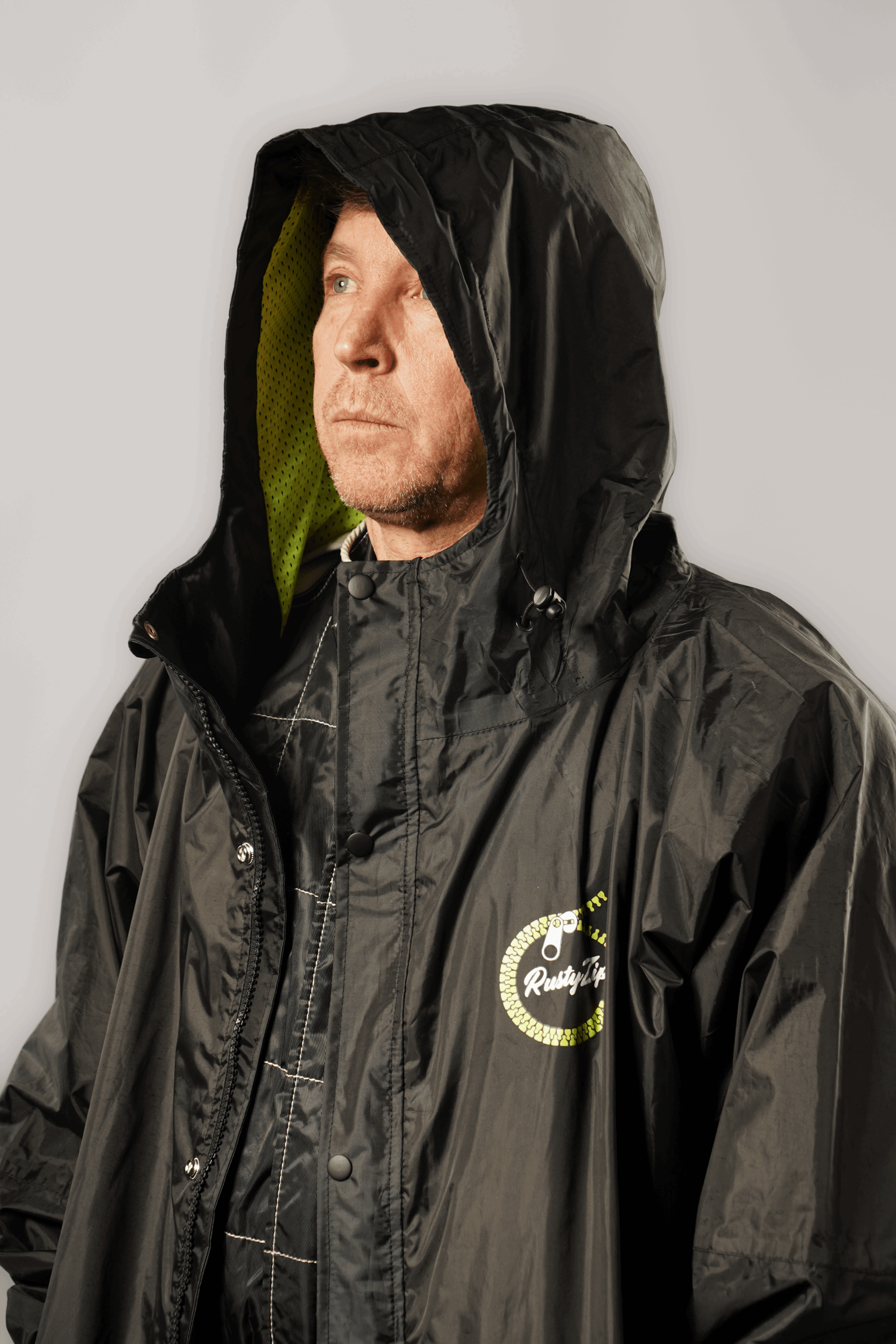 Mens StayDry x Rusty Zipper Super Longline Waterproof Slicker