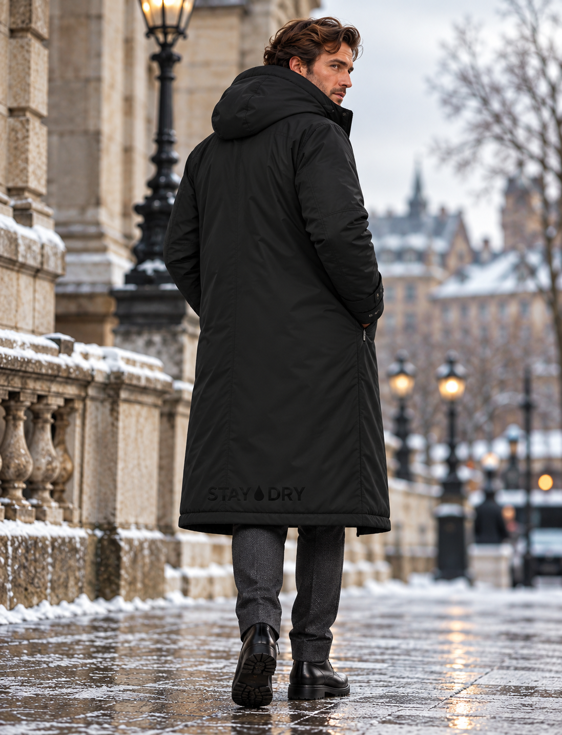 Men's Long Waterproof Coat – VOLANTE | Stay Dry Coats Stay Dry Coats