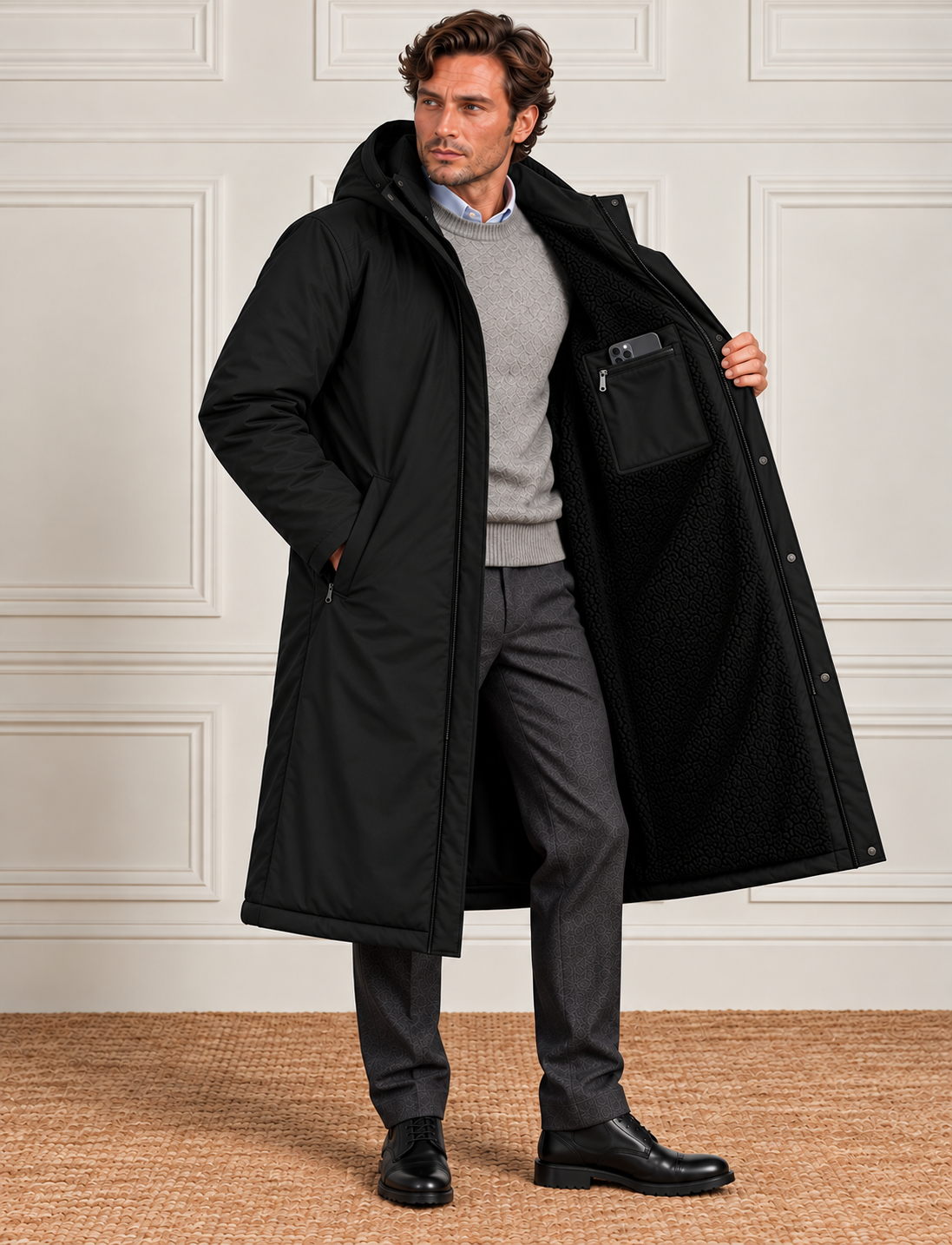 Men's Long Waterproof Coat – VOLANTE | Stay Dry Coats Stay Dry Coats