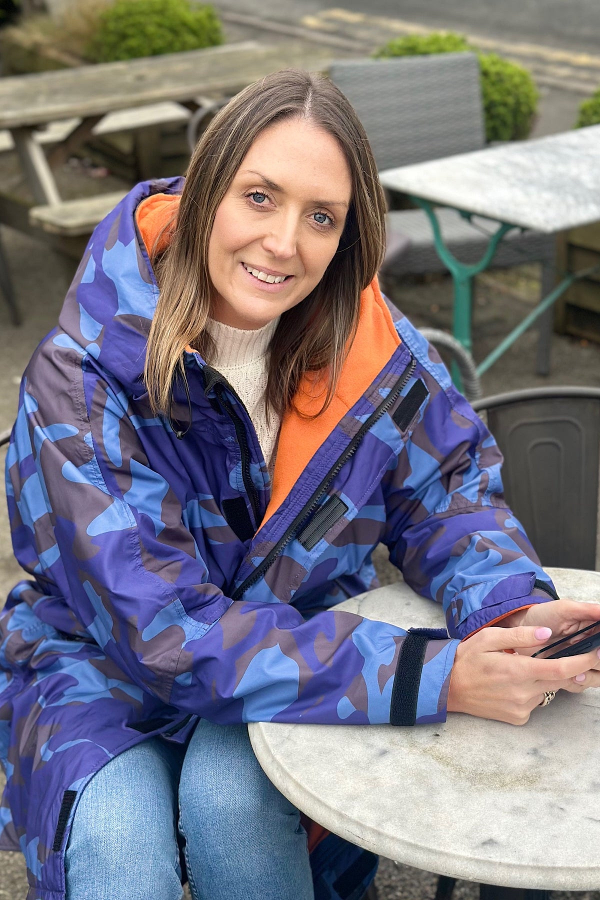 Women's Changing Robe-Stay Dry CamoLite Coat Blue Stay Dry Coats