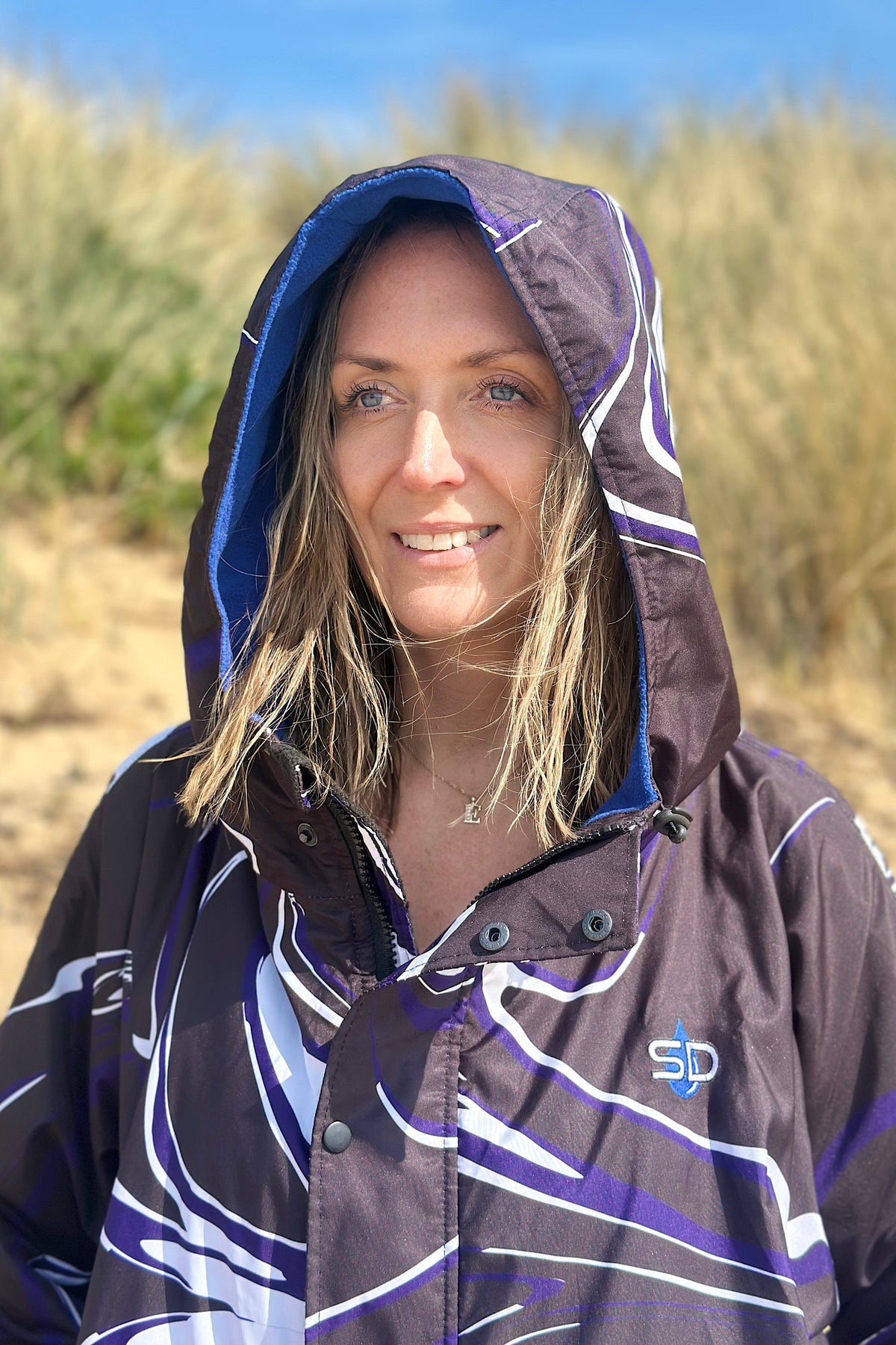 Women’s Changing Robe –  Stay Dry SwirlLite Edition Blue Stay Dry Coats