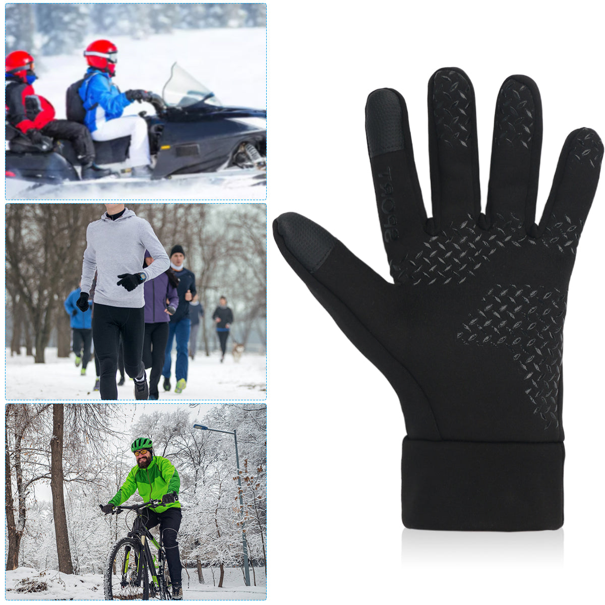 Unisex Warm Waterproof Gloves Stay Dry Coats 
