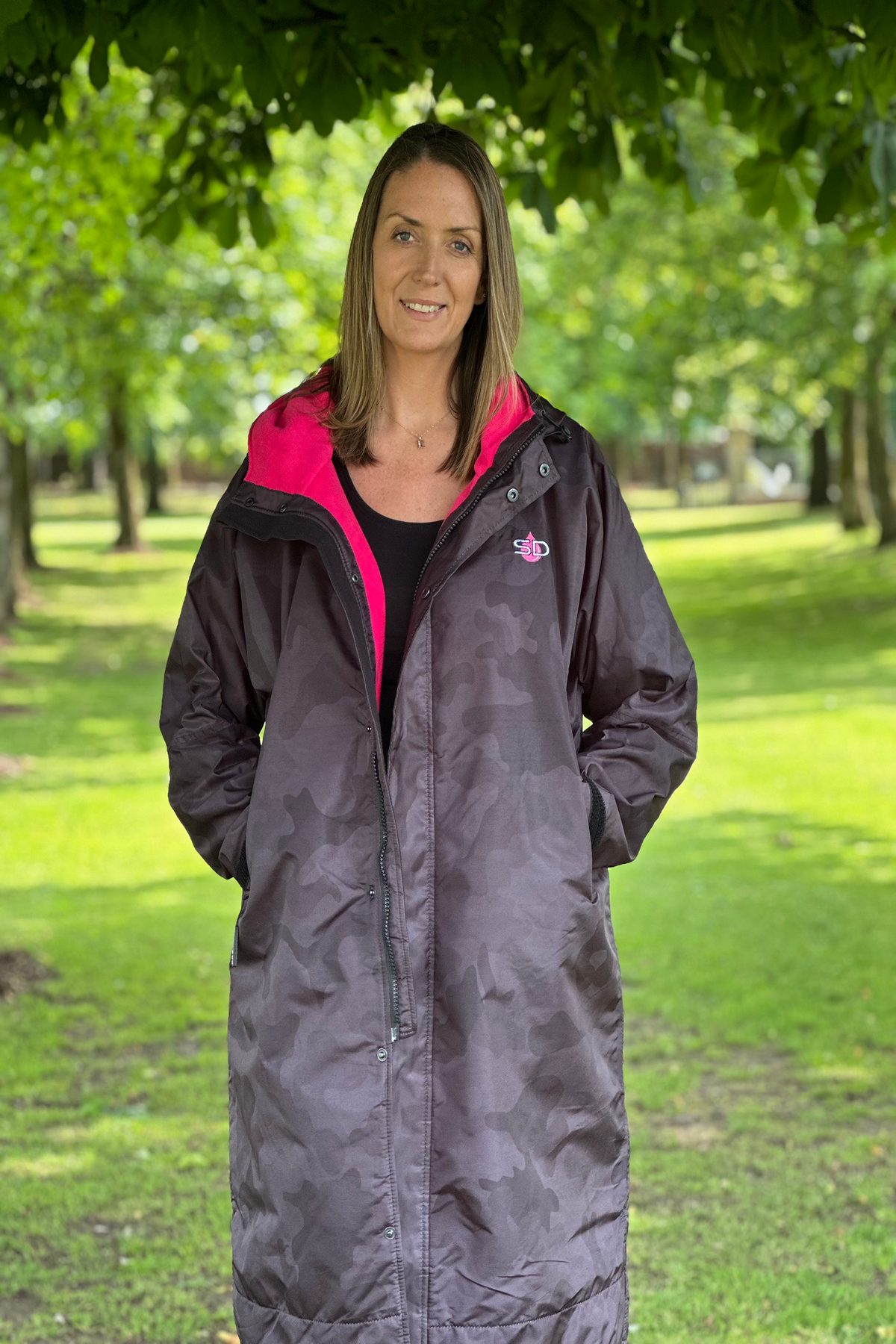 Womens Waterproof  Changing Robe - Stay Dry CamoLite Coat -  Dark Purple Stay Dry Coats