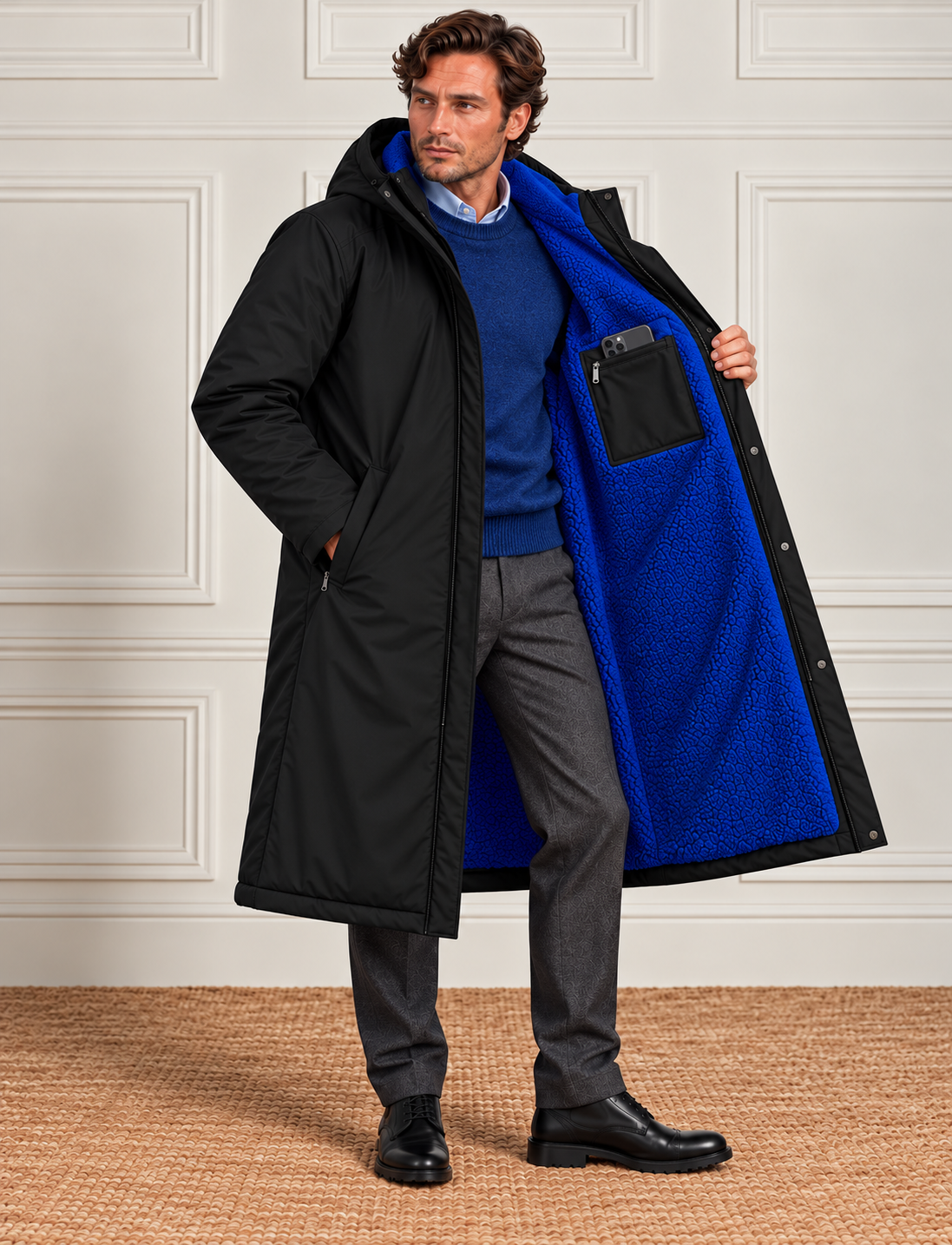 Men's Long Waterproof Coat – VOLANTE | Stay Dry Coats (Copy) Stay Dry Coats