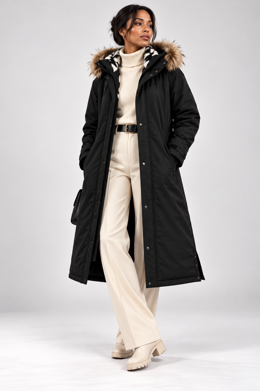 Women's Premium Waterproof Coat with Removable Fur Hood by Stay Dry Stay Dry Coats