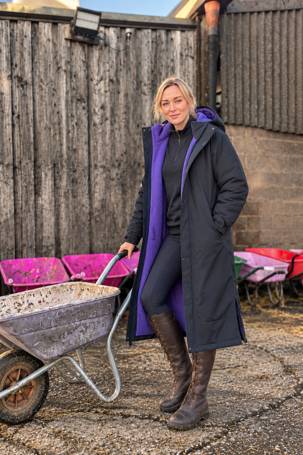 Women's Elite Waterproof Equestrian Riding Coat – 20,000mm | Longline Fleece Lined Stay Dry Coats