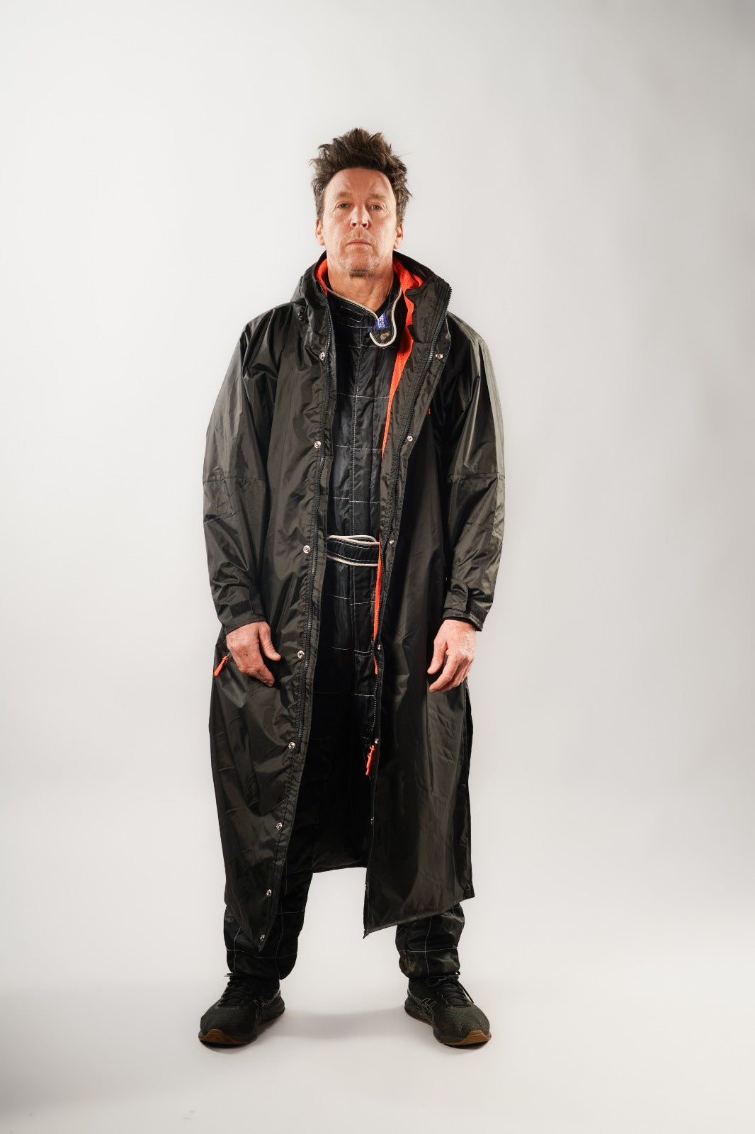 Longline Waterproof Race Rain Coat – Lightweight Packable Overcoat for Motorsport, MTB & Outdoor Riding Stay Dry Coats