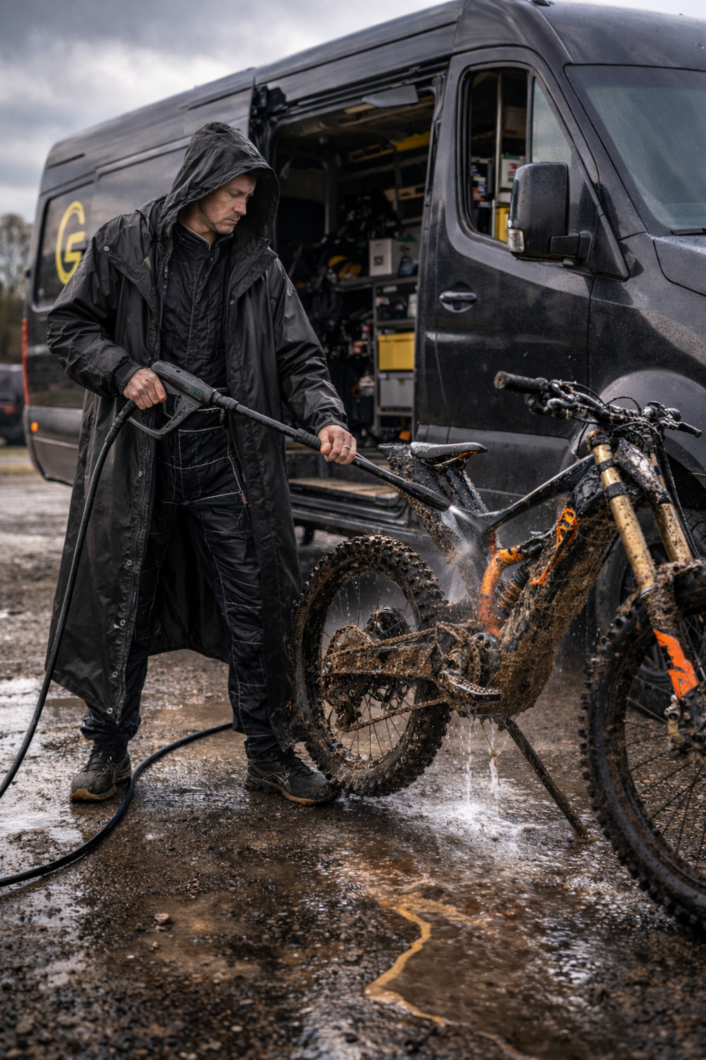 Longline Waterproof Rain Coat – Lightweight Packable Motorsport & MTB Overcoat Stay Dry Coats